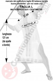 Misure Costume da Antico Greco taglia L