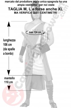Misure costume da antico romano economico taglia L