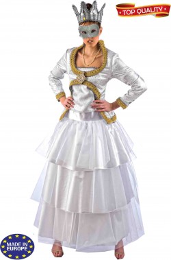costume di carnevale veneziano regina bianca