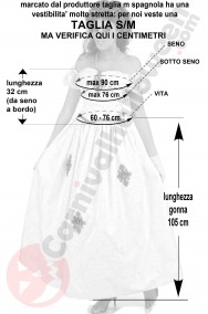 Misure del costume da principessa bianca