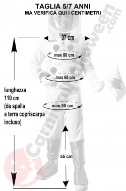Misure costume da Astronauta bambino 5 7 anni