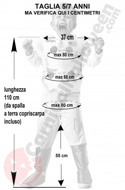Costume Halloween astronauta morto bambino taglia 5 7 anni