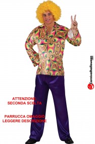 Costume Anni 70 da uomo con parrucca