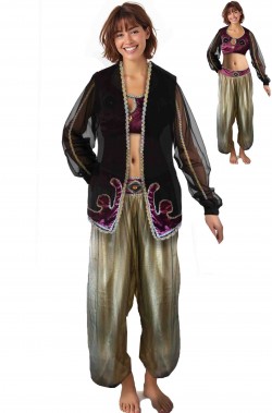 Costume di Jasmine Aladdin adulta con gilet