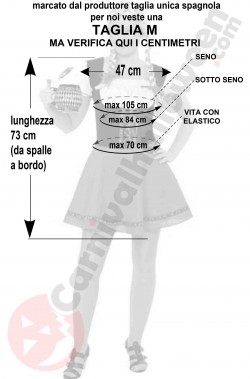 Misure del costume da tirolese donna M