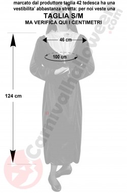 Vestito di carnevale da suora lungo taglia S M