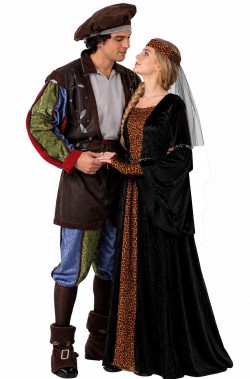 Coppia di costumi Giulietta e Romeo adulti