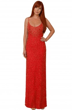 Abito lungo rosso elegante...