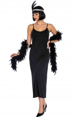 abito nero anni 20 donna gatsby