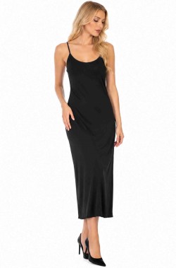 abito nero lungo donna anni 20 retro zip