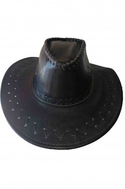 Cappello da cowboy nero pelle