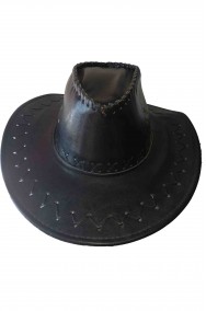 Cappello da cowboy nero pelle
