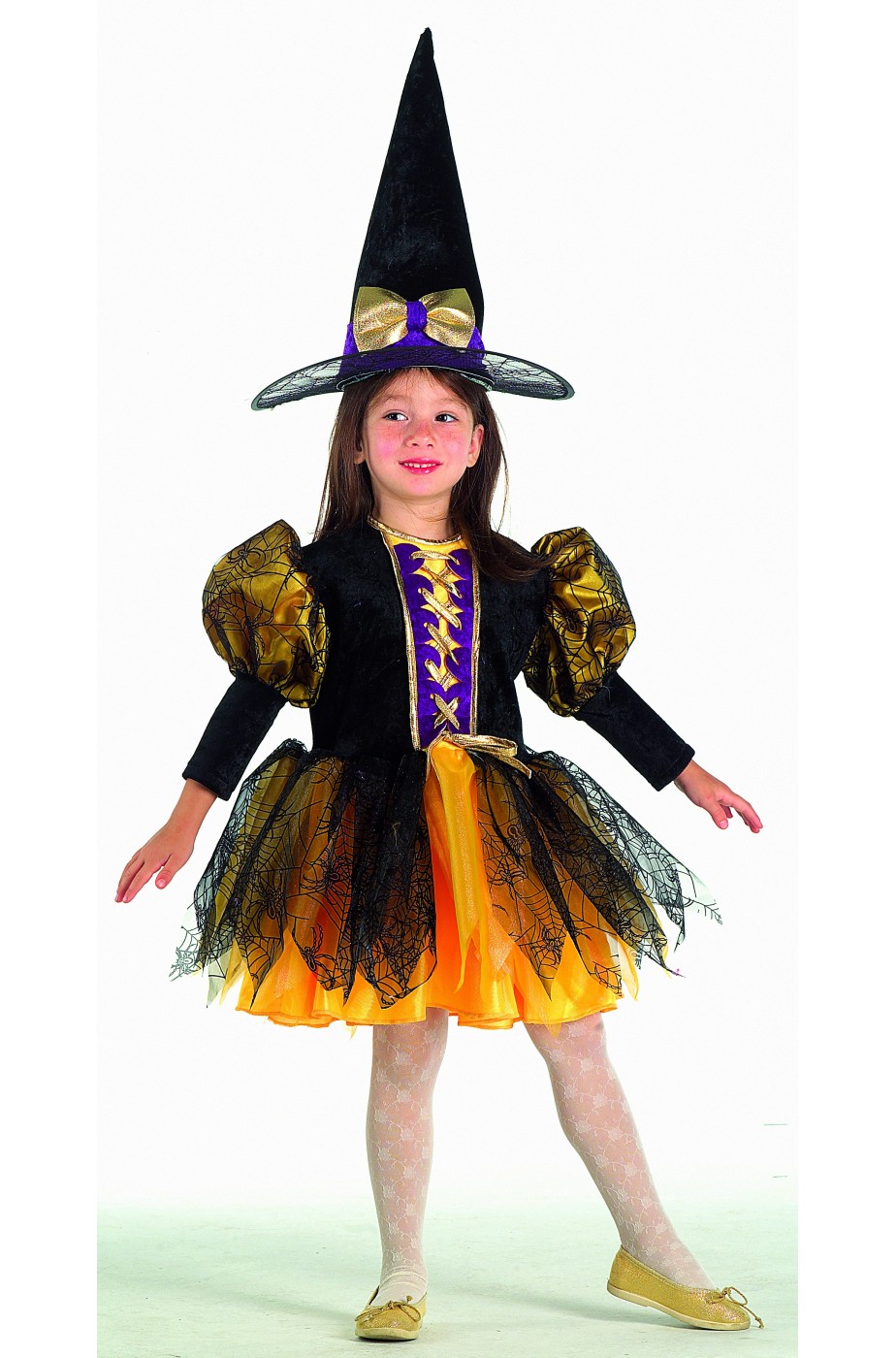 Costume di Halloween bambina da strega principessa elegante