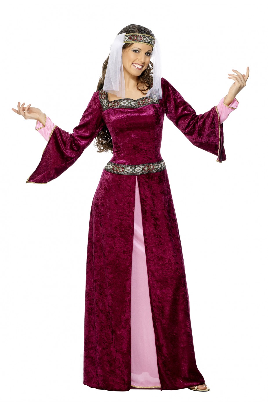 costume di carnevale da donna medievale da lady marion dama medievale