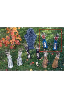 Decorazione Halloween da giardino:mani scheletro che escono dal terreno Zombie