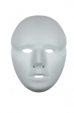 Maschera bianca viso inter donna, 12,5x21cm
