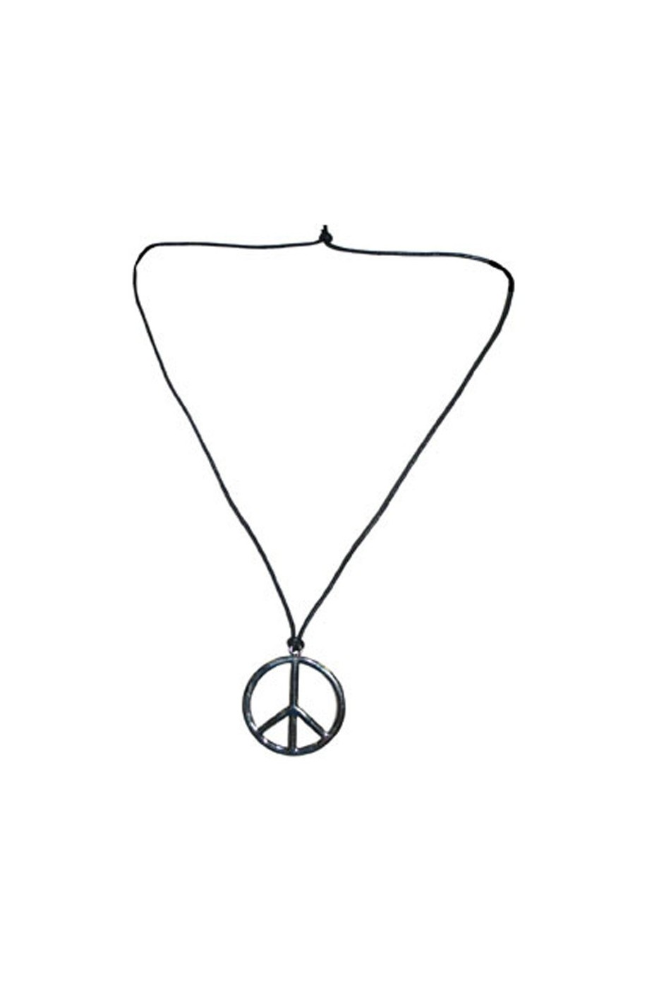 Collana medaglione della pace anni 70 in metallo con cordino 