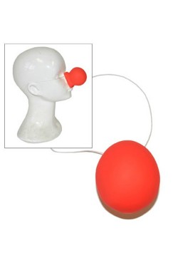 Naso clown in plastica con elastico