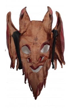 Maschera Diavolo Satana Belzebu' in cuoio realizzata a mano