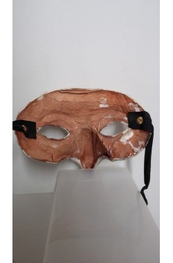 Maschera Zanni Parnassus in cuoio realizzata a mano