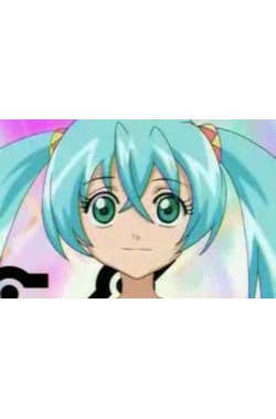 Parrucca donna lunga azzurra Manga anime Misaki