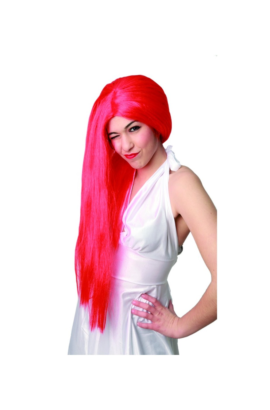 Parrucca lunga rossa per Sally