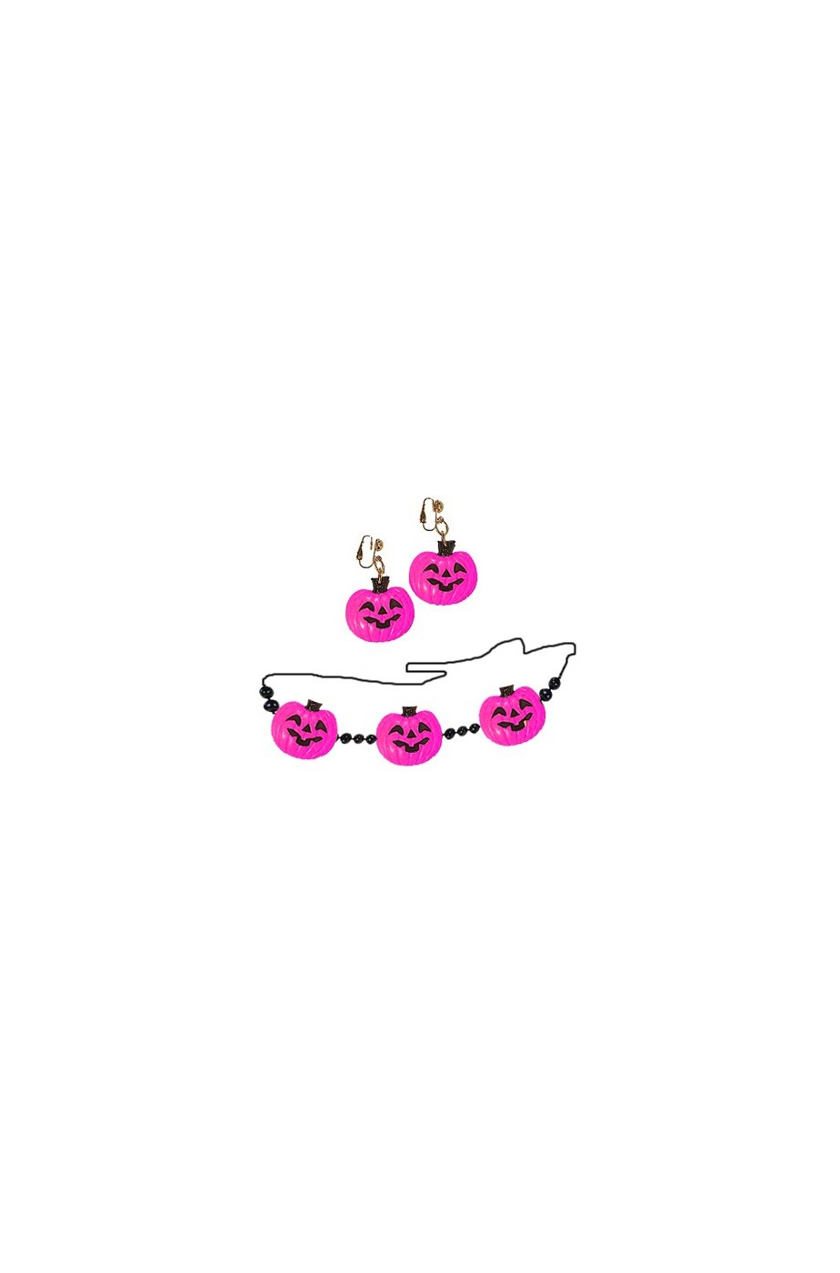 Collana e orecchini zucca colore ROSA Collana e orecchini zucca colore ROSA