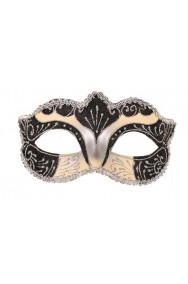 Maschera in Stile Veneziano donna color argento