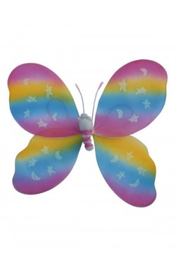 Ali da farfalla per bambina arcobaleno per carnevale