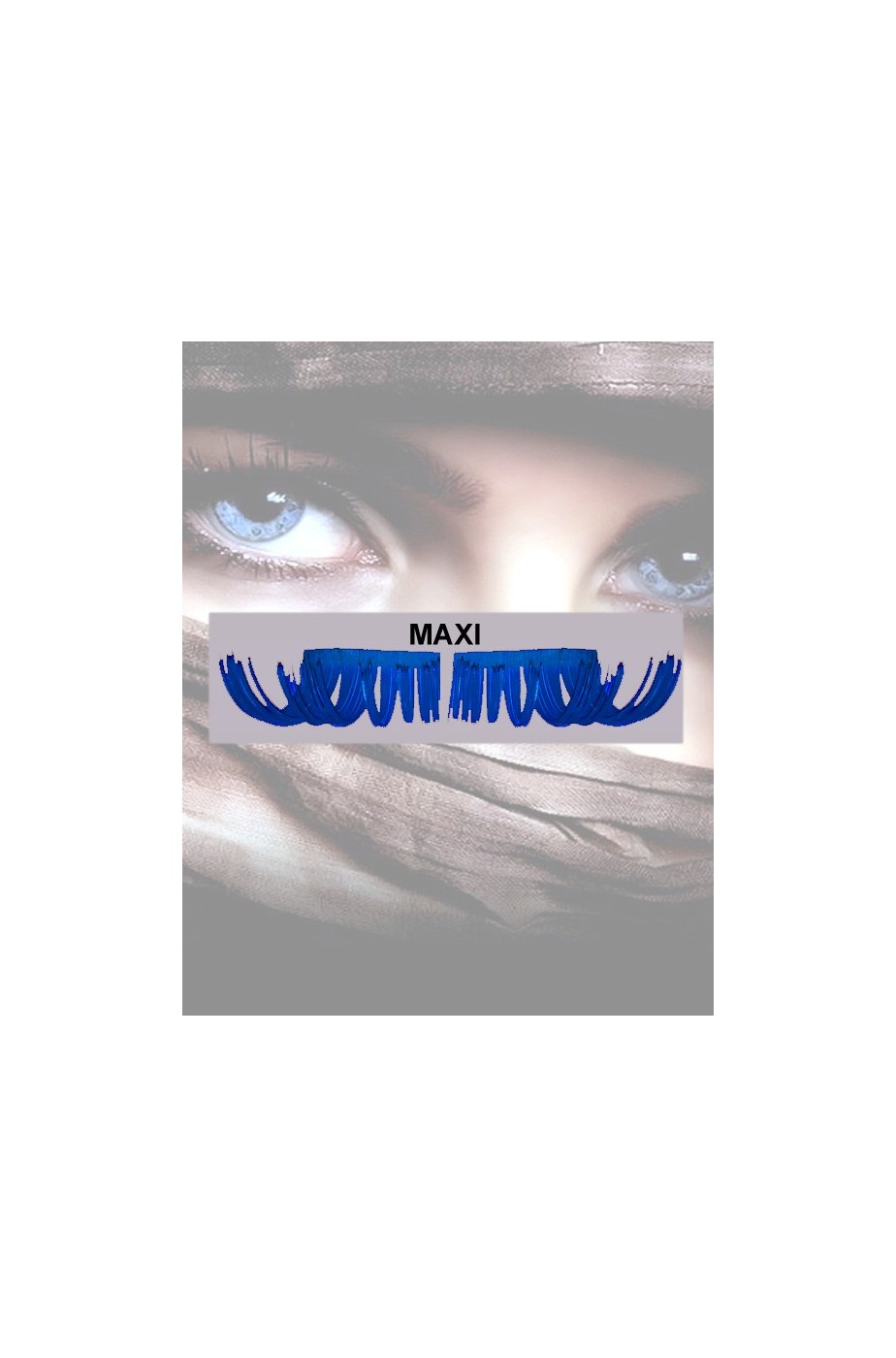 Ciglia finte maxi Drag Queen Blu Ciglia finte maxi Drag Queen Blu