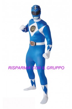 Costume Power Rangers 2nd skin Blue Ranger Tg:L