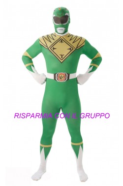 Costume Power Rangers 2nd skin Green Ranger Tg:L
