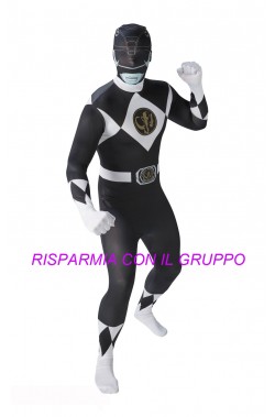Costume Power Rangers 2nd skin Black Ranger Tg:L