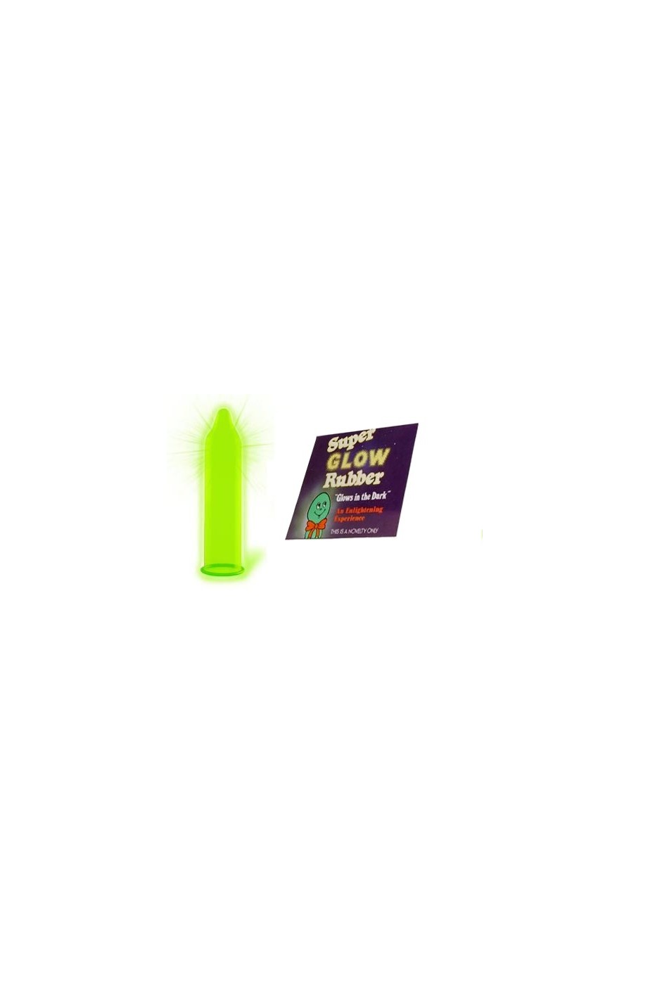 Preservativo profilattico SCHERZO fluorescente per addio al celibato Preservativo profilattico SCHERZO fluorescente per addio al celibato