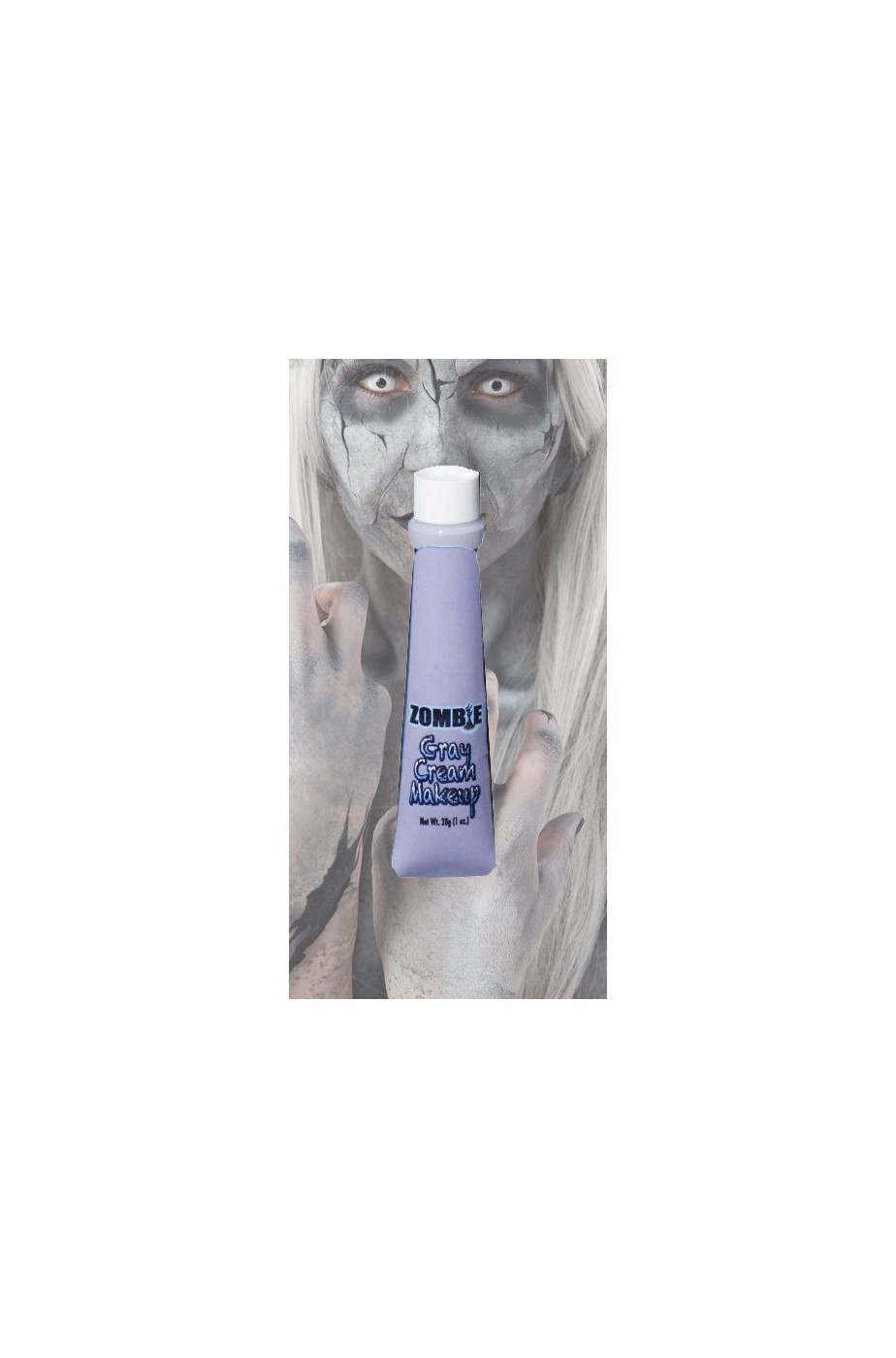 Trucco fondotinta grigio zombie, pietra, statue Trucco fondotinta grigio zombie, pietra, statue