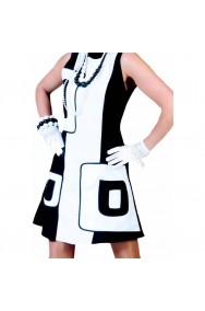 Costume donna anni 60 bianco e nero 