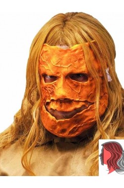 Maschera film Rob Zombie Halloween Pumpkin vinile con capelli Michael Myers