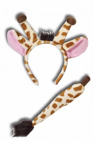 Set giraffa orecchie e coda 