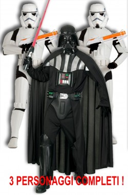 Gruppo Star Wars Darth Vader e Scorta due Stormtrooper