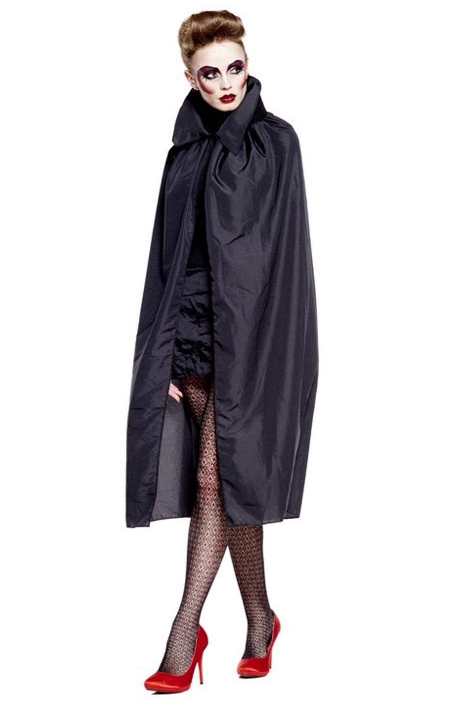 Mantello adulto NERO per vampiri 120 cm Mantello adulto NERO per vampiri 120 cm