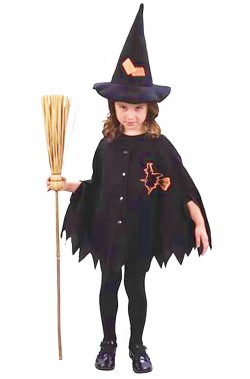 Costume carnevale Bambina Strega 2/4 anni Non include la scopa