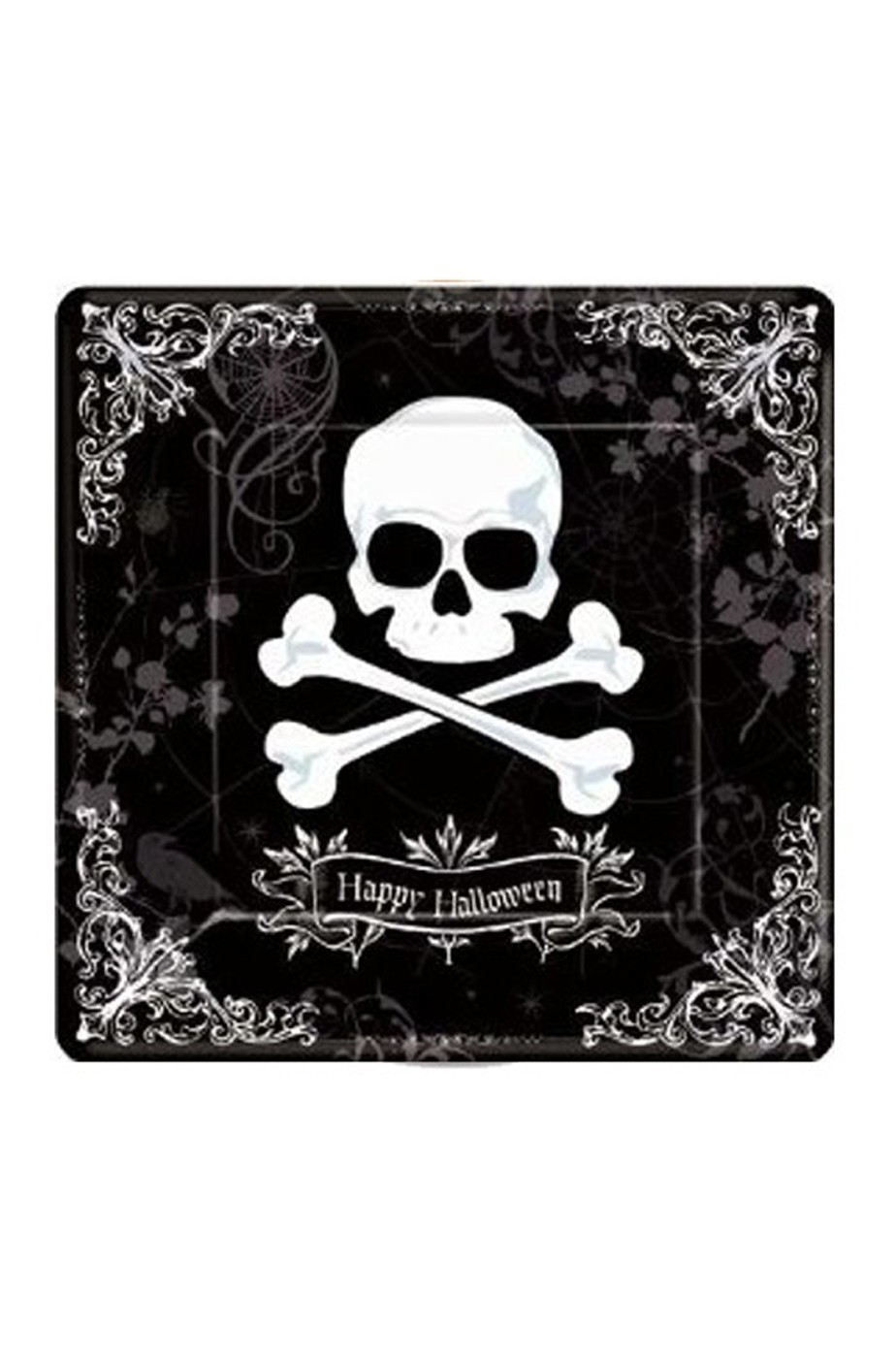 Piatti Party piani carta Halloween Pirati con teschio (18 piatti, 27cm) Piatti Party piani carta Halloween Pirati con teschio (18 piatti, 27cm)