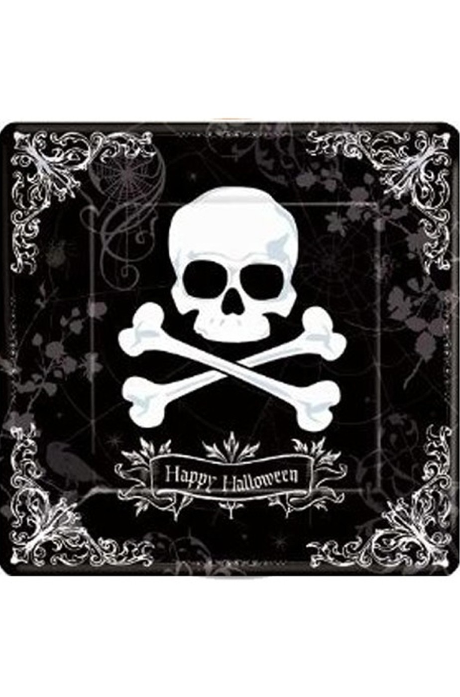 Piatti Party piani carta Halloween Pirati con teschio (18 piatti, 23cm) Piatti Party piani carta Halloween Pirati con teschio (18 piatti, 23cm)