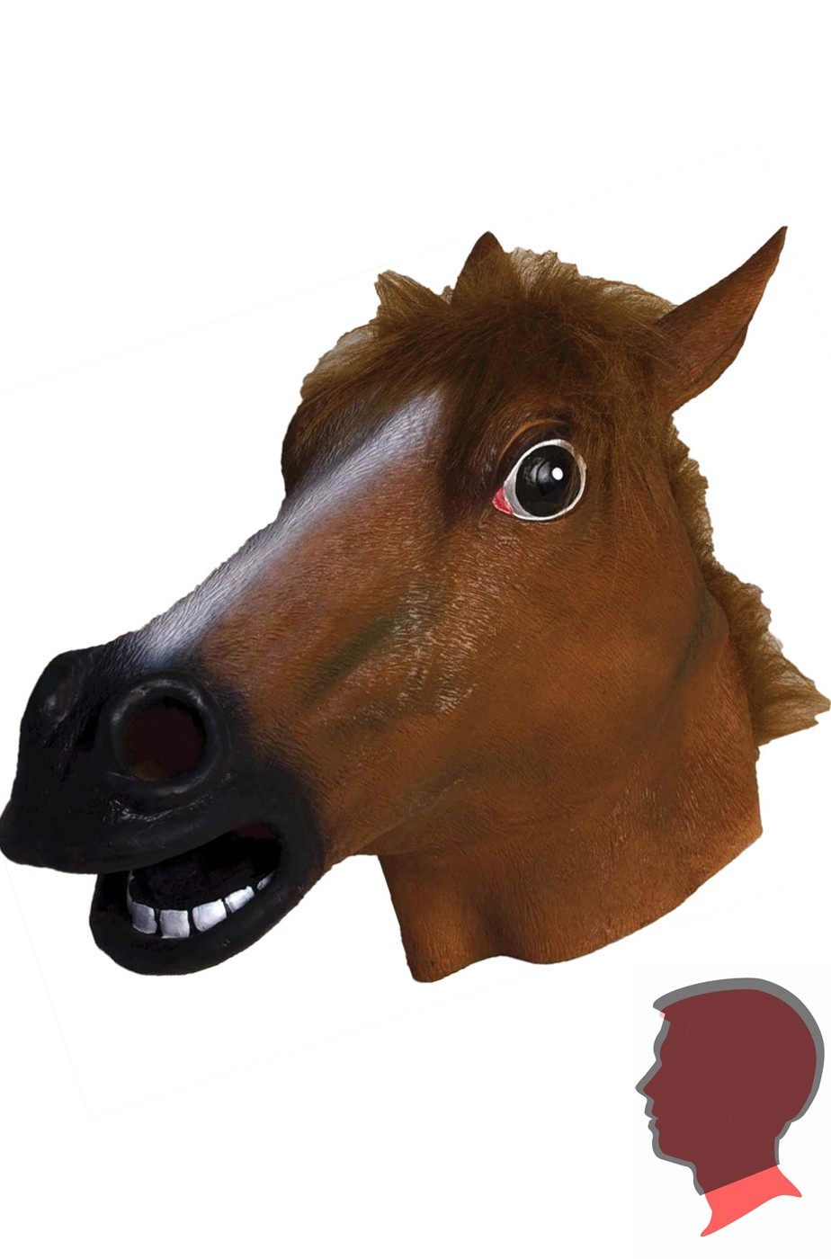 Testa Di Cavallo Gomma Maschera Pantomime Vestito - Foto 3