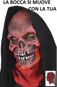 Maschera Halloween Teschio Rosso realistica professionale