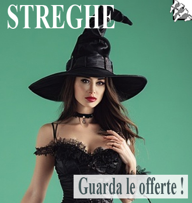 La foto mostra un costume da strega in vendita online