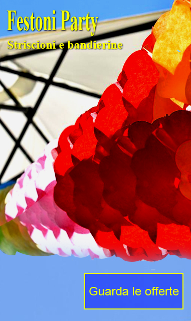la foto mostra uno striscione party di carta colorato in offerta