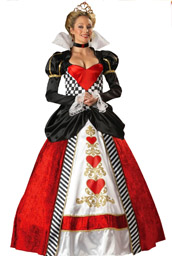 la foto mostra un vestito cosplay della Regina di Cuori