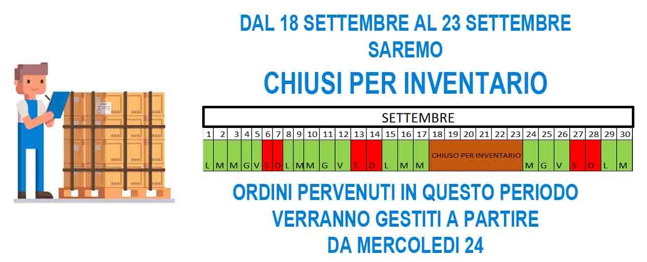 L'immagine mostra la chiusura per inventario della vendita online di costumi di halloween